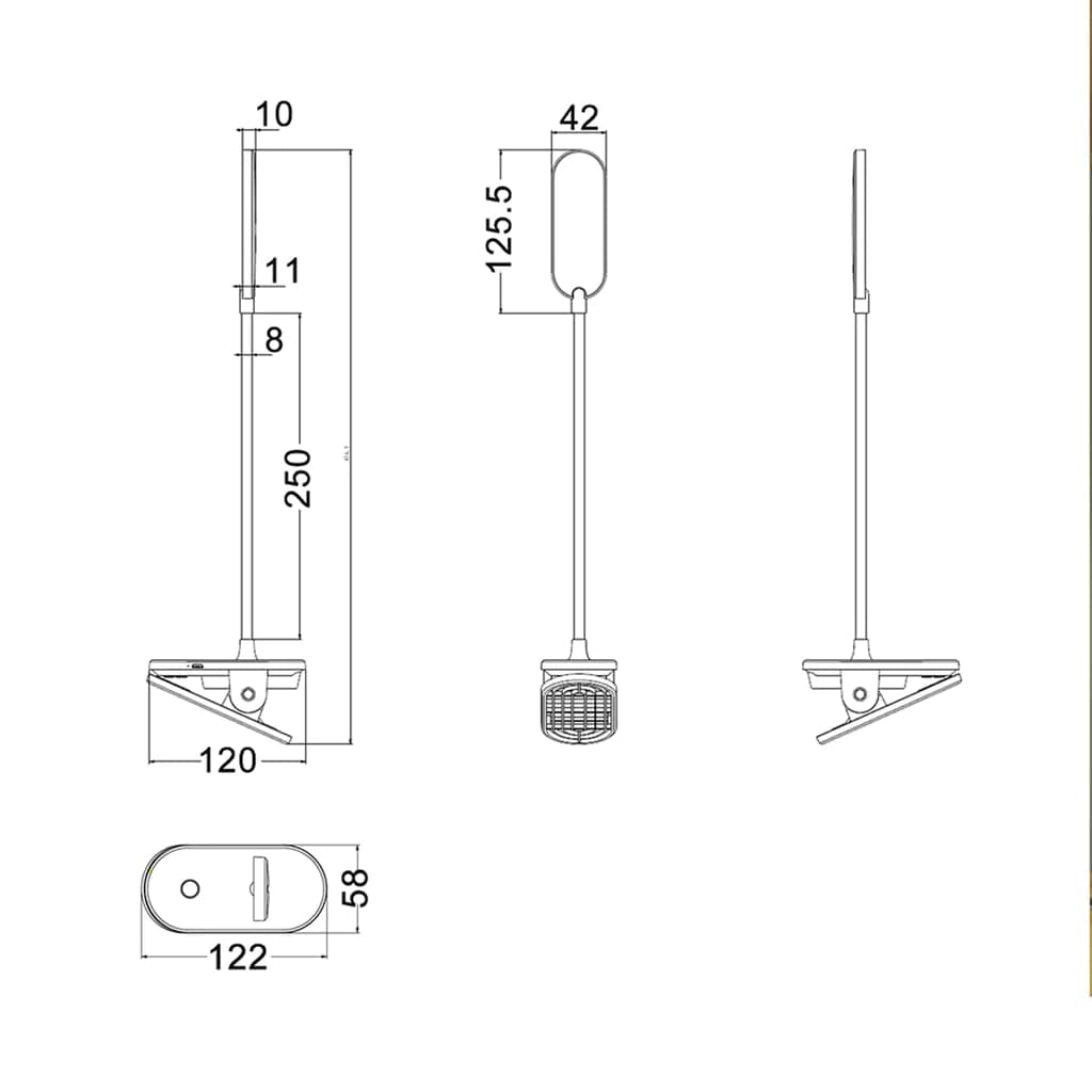 CLA Lighting Clamp Lamps LED Rechargeable Portable Touch Lights-For-You BUDDY