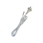 CLA Lighting Flex Plug Flex & Plug Insulated 2/3 Pin Core Wire Lead 1.2M/2M Lights-For-You FP2M2WWH 9326191030697