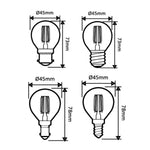 CLA Lighting Globes 4w LED B22/E27/B15/E14 Fancy Round Globe Warm White Lights-For-You