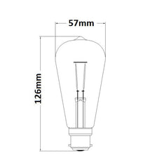 CLA Lighting Globes 4w LED B22, E27 Pear Globe Warm White Lights-For-You