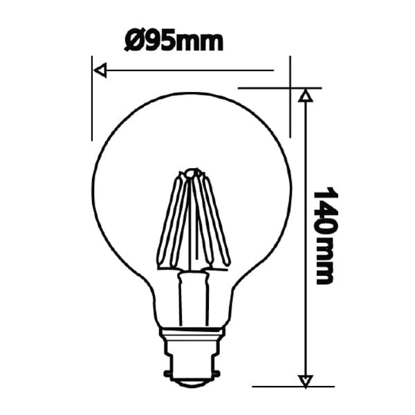 CLA Lighting Globes 6w LED E27, B22 G95 Globe Warm White 2700k, Daylight 6000k Lights-For-You