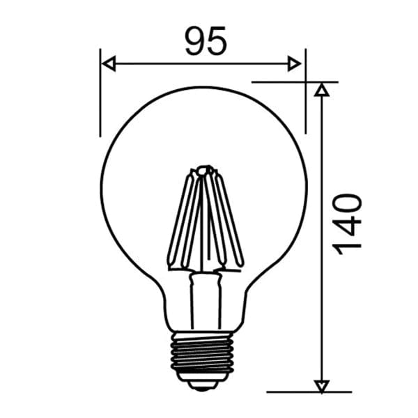 CLA Lighting Globes 6w LED E27, B22 G95 Globe Warm White 2700k, Daylight 6000k Lights-For-You