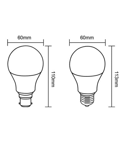 CLA Lighting Globes 7W LED B22, E27 A60 Globes Warm White Lights-For-You