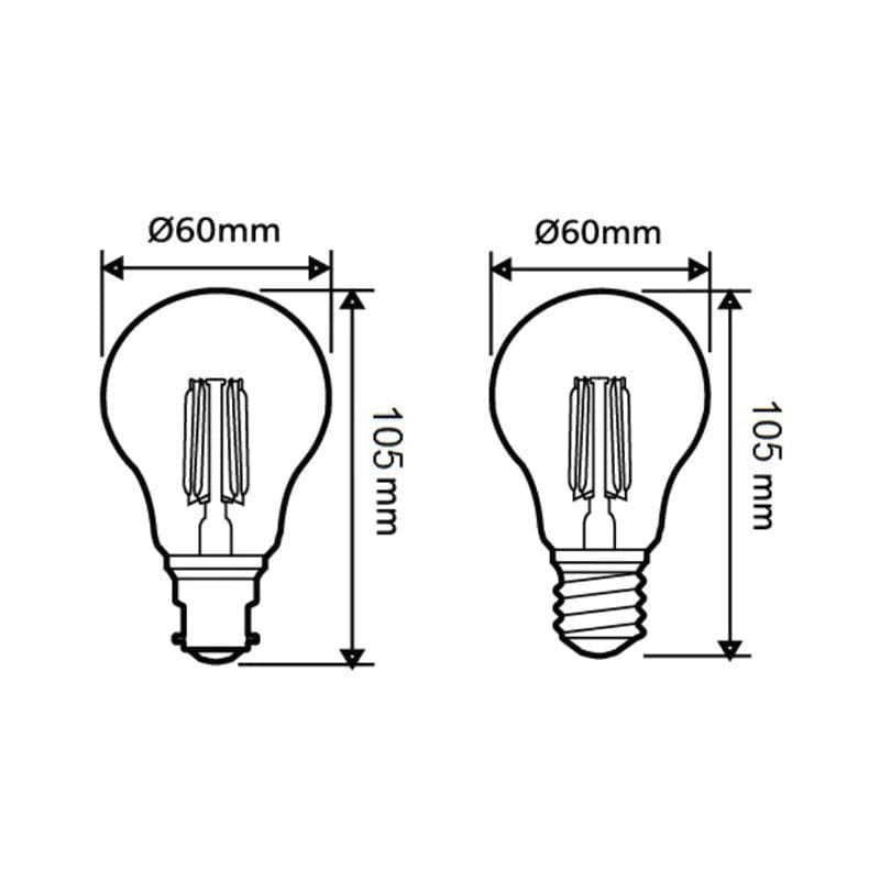 CLA Lighting Globes 8w LED B22, E27 A60 Globe Warm White Lights-For-You