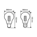 CLA Lighting Globes 8w LED B22, E27 A60 Globe Warm White Lights-For-You