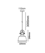 CLA Lighting Indoor Pendants Alta Industrial Bell Shape Pendant Light Lights-For-You