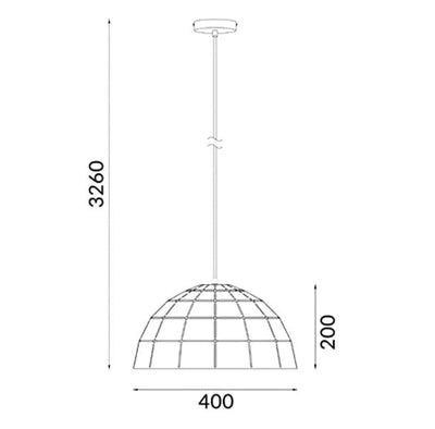 CLA Lighting Indoor Pendants Armis Glass Pendant Light W/Tiled Iron(Dome) Lights-For-You