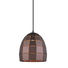 CLA Lighting Indoor Pendants Armis Glass Pendant Light w/ Tiled Iron (Ellipse) Lights-For-You ARMIS6 9326191027529