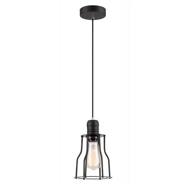 CLA Lighting Indoor Pendants BlackBand Iron Cage Pendant Light in Black Lights-For-You BLACKBAND2 9326191018169