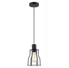 CLA Lighting Indoor Pendants BlackBand Iron Cage Pendant Light in Black Lights-For-You BLACKBAND2 9326191018169