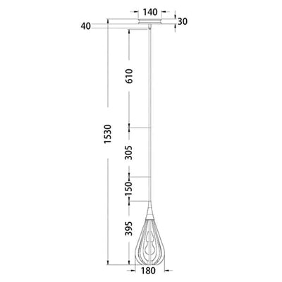 CLA Lighting Indoor Pendants Bonito Interior Pendant Light in Taupe Wood Lights-For-You