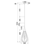 CLA Lighting Indoor Pendants Bonito Interior Pendant Light in Taupe Wood Lights-For-You