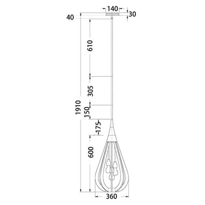 CLA Lighting Indoor Pendants Bonito Interior Pendant Light in Taupe Wood Lights-For-You