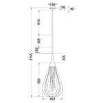 CLA Lighting Indoor Pendants Bonito Interior Pendant Light in Taupe Wood Lights-For-You