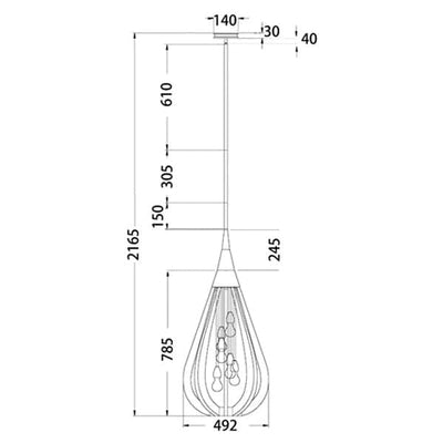 CLA Lighting Indoor Pendants Bonito Interior Pendant Light in Taupe Wood Lights-For-You