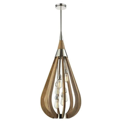 CLA Lighting Indoor Pendants Bonito Interior Pendant Light in Taupe Wood Lights-For-You BONITO3 9326191019654