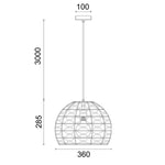 CLA Lighting Indoor Pendants Canamo Dome Pendant Light in Natural Hemp Lights-For-You CANAMO2 9326191035906