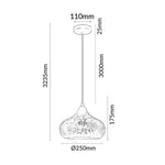 CLA Lighting Indoor Pendants Champagne Glass Shape Pendant Light Black / Gold Lights-For-You MARRAKESH04 9326191032370