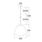 CLA Lighting Indoor Pendants Ciotola Large Dome Pendant Light w/ Frost Glass Lights-For-You