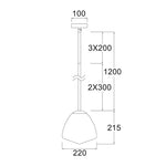 CLA Lighting Indoor Pendants Ciotola Small Dome Pendant Light w/ Frost Glass Lights-For-You