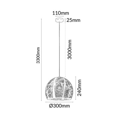 CLA Lighting Indoor Pendants Dome Iron Pendant Light in three colours Lights-For-You