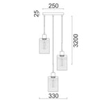 CLA Lighting Indoor Pendants Espejo Interior Pendant Light 3Lt Lights-For-You