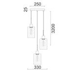 CLA Lighting Indoor Pendants Espejo Interior Pendant Light 3Lt Lights-For-You