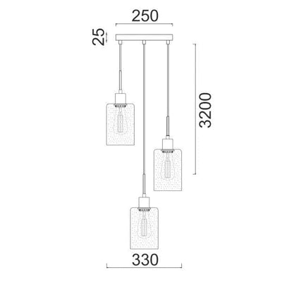 CLA Lighting Indoor Pendants Espejo Interior Pendant Light 3Lt Lights-For-You