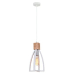 CLA Lighting Indoor Pendants Faro Iron & Wood Convex Cone Pendant Light Lights-For-You FARO2 9326191023194