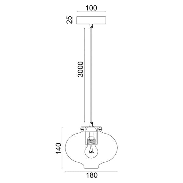 CLA Lighting Indoor Pendants Fossette Indoor Glass Pendant Light Dimpled Smoke Oval Lights-For-You FOSSETTE2 9326191034435