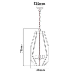 CLA Lighting Indoor Pendants Gamba Industrial Brass Pendant Light Antique Brass (4 or 5 Lights) Lights-For-You