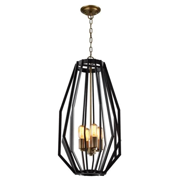 CLA Lighting Indoor Pendants Gamba Industrial Brass Pendant Light Antique Brass (4 or 5 Lights) Lights-For-You GAMBA2 9326191023323