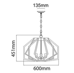 CLA Lighting Indoor Pendants Gamba Industrial White Pendant Light in white Lights-For-You