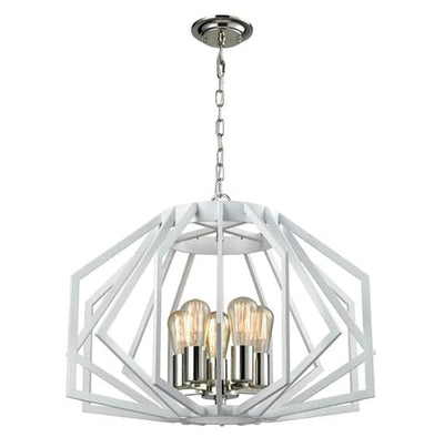 CLA Lighting Indoor Pendants Gamba Industrial White Pendant Light in white Lights-For-You GAMBA3 9326191024986