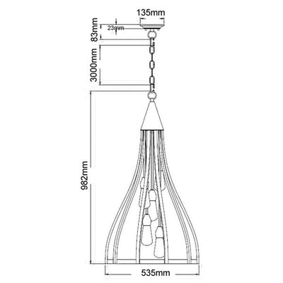 CLA Lighting Indoor Pendants Khaleesi Bell Pendant Light Lights-For-You