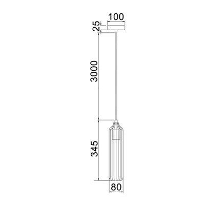 CLA Lighting Indoor Pendants Manga Glass Cylinder Pendant Light 1Lt Lights-For-You