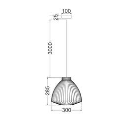 CLA Lighting Indoor Pendants Manu Cone (Concave) Wire Cage Pendant Light 1Lt Lights-For-You