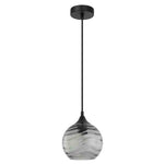 CLA Lighting Indoor Pendants Marbre Wine Wavy Glass Pendant Light 1Lt Lights-For-You MARBRE1 9326191037023