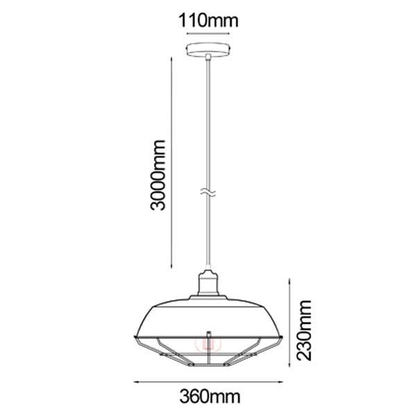 CLA Lighting Indoor Pendants Matrix Pendant Light Iron Dome & Cage (Black or White) Lights-For-You