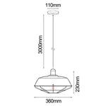 CLA Lighting Indoor Pendants Matrix Pendant Light Iron Dome & Cage (Black or White) Lights-For-You