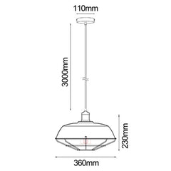 CLA Lighting Indoor Pendants Matrix Pendant Light Iron Dome & Cage (Black or White) Lights-For-You