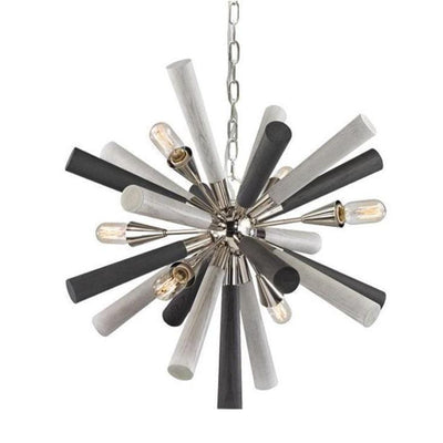 CLA Lighting Indoor Pendants Modern Wood Pendant Light Polished Nickel Lights-For-You SPUTNIK1 9326191023330