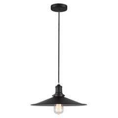 CLA Lighting Indoor Pendants Piatto Iron Black Pendant Light Lights-For-You PIATTO1 9326191018831