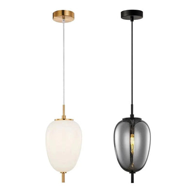 CLA Lighting Indoor Pendants Pino Oval Pendant Light in Opal Matte or Smokey Black Lights-For-You