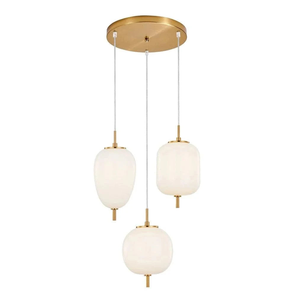 CLA Lighting Indoor Pendants Pino Pendant Light 3Lt in Opal Matte or Smokey Black Lights-For-You PINO4X3R