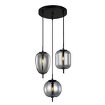 CLA Lighting Indoor Pendants Pino Pendant Light 3Lt in Opal Matte or Smokey Black Lights-For-You PINO8X3R