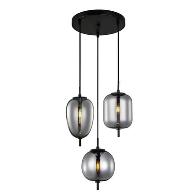 CLA Lighting Indoor Pendants Pino Pendant Light 3Lt in Opal Matte or Smokey Black Lights-For-You PINO8X3R