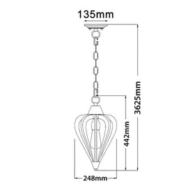 CLA Lighting Indoor Pendants Senorita Pendant Light in Polished Nickel Lights-For-You