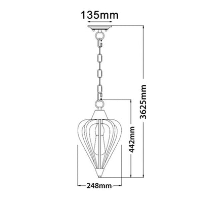 CLA Lighting Indoor Pendants Senorita Pendant Light in Polished Nickel Lights-For-You
