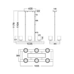 CLA Lighting Indoor Pendants Timber Pendant Warm Chestnut Wood Frame Clear Glass Lights-For-You METI01 9326191029066